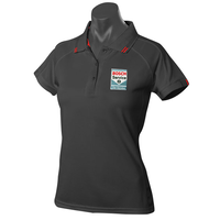 Ladies Black/Red Polo
