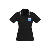 Ladies Black/White Polo Shirt