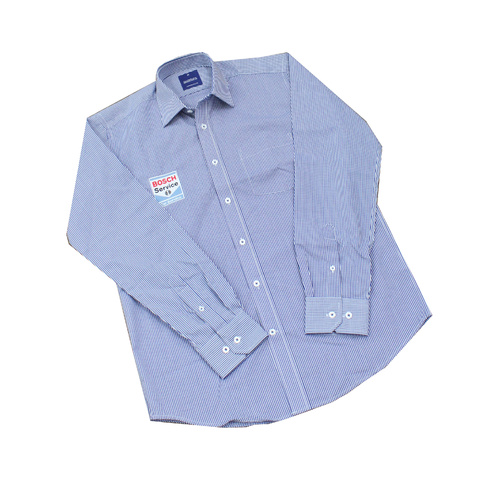 Bosch Car Service Men's Check Business Shirt (SizeL 38/Small)