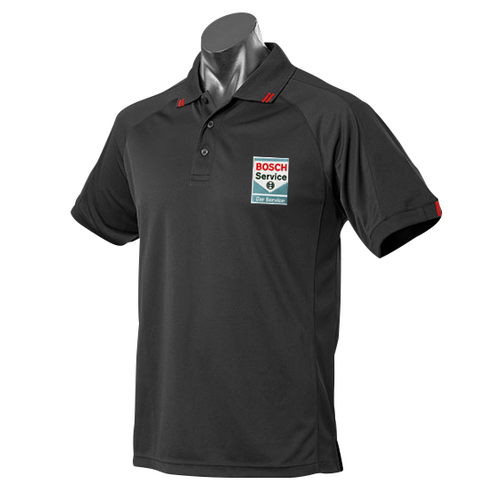 Men's Black/Red Polo [Size: Small]